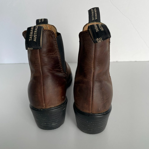 Blundstone 1673 Leather Chelsea Boots Pull On Round Toe Casual Brown 6.5 - Picture 5 of 11